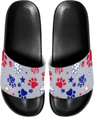 Non Slip Slide Sandals for Women Men, Open Toe House Comfy Flat Slides Slipper for Bathroom Beach