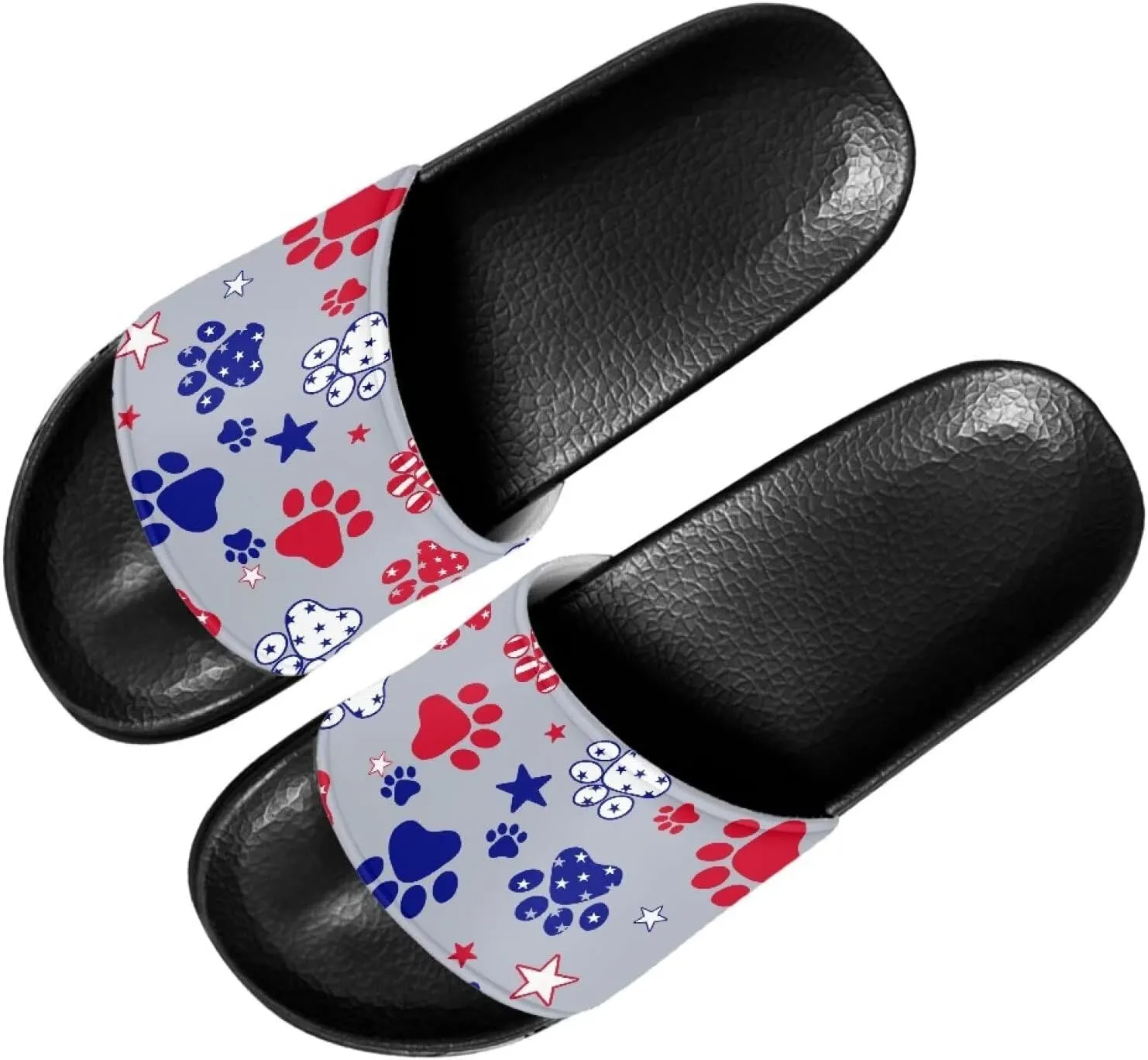 Non Slip Slide Sandals for Women Men, Open Toe House Comfy Flat Slides Slipper for Bathroom Beach
