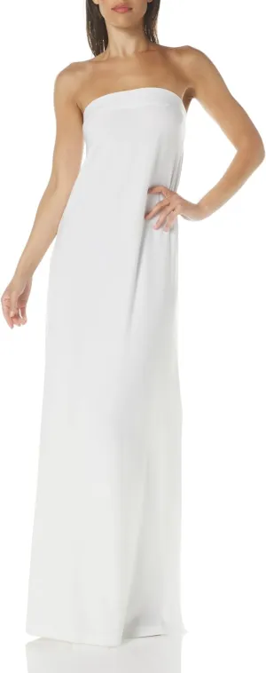Norma Kamali Women's Strapless Tailored Side Slit Gown