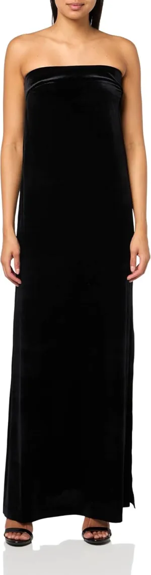 Norma Kamali Women's Strapless Tailored Side Slit Gown