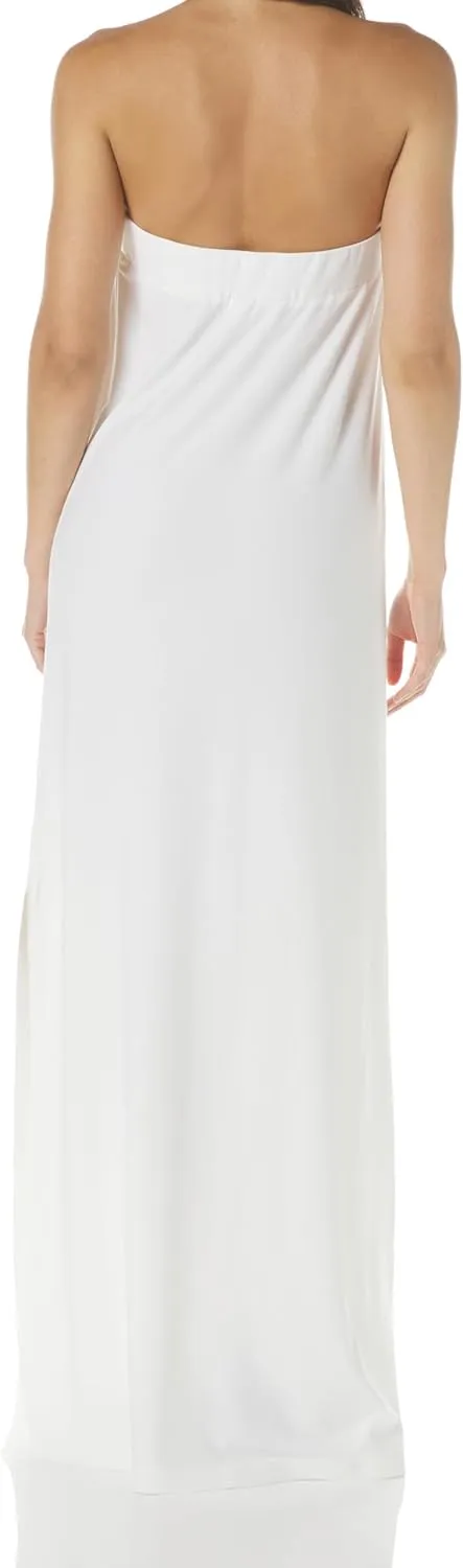 Norma Kamali Women's Strapless Tailored Side Slit Gown