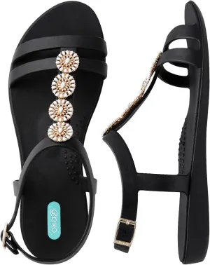 Oka-B Women's Morgan Flat Sandal with Straps