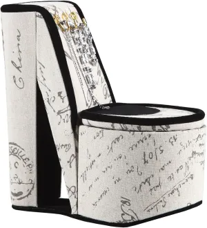 Ore International 9" in Stencil Letter Print High Heel Shoe Display W/Hooks Jewelry Box