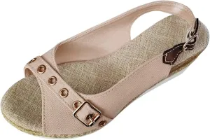 Orthopedic Wedge Sandals for Women Arch Support Trendy Summer Y2K 2025 Solid Spring Buckle Cute Dressy Peep Toe Thick Sole Beach Dress Comfortable