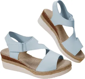 Orthotic Sandals for Women Comfy Open Toe Sandals Wedge Sandals Summer Flat Wedge Heels Espadrilles Sandals Walking Shoes
