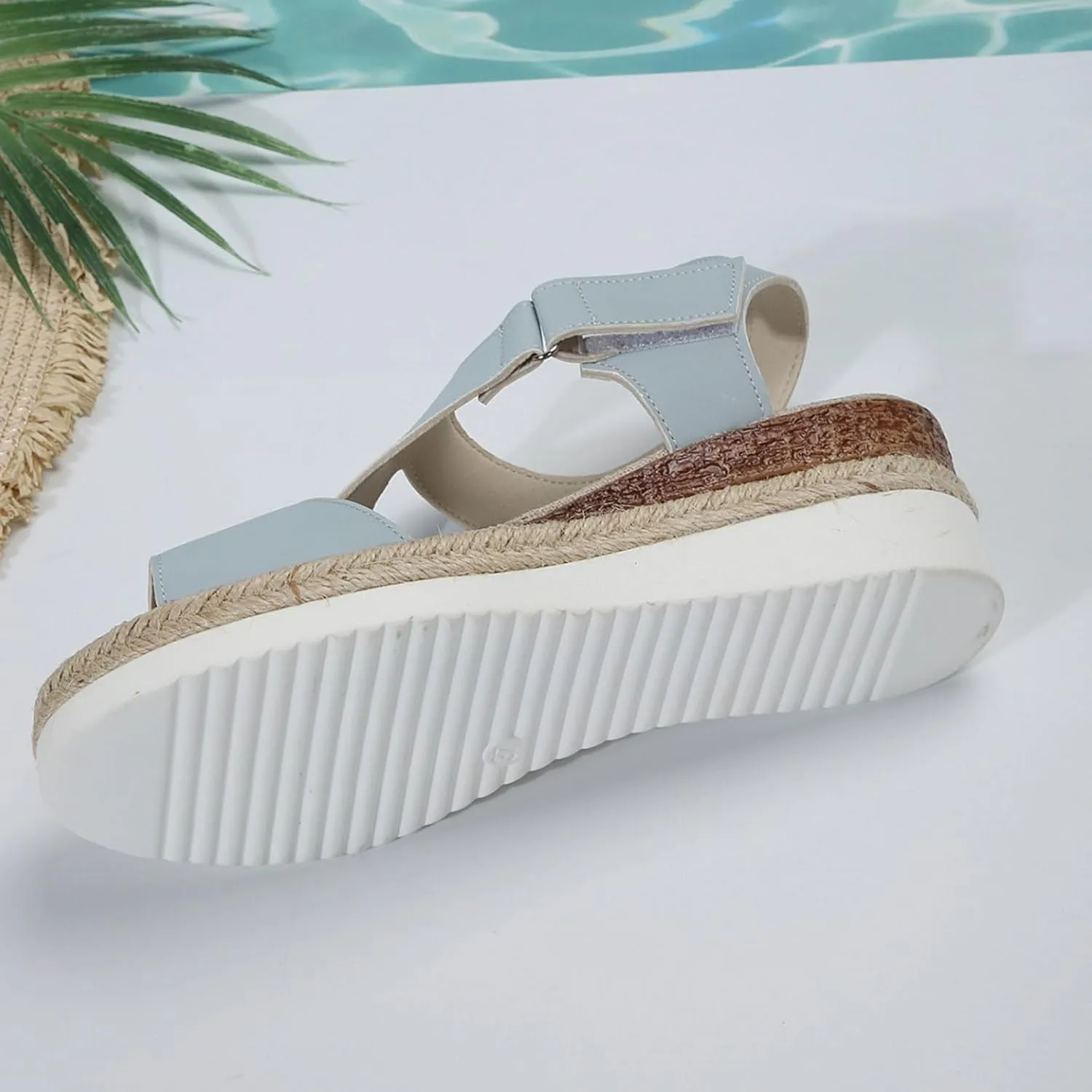 Orthotic Sandals for Women Comfy Open Toe Sandals Wedge Sandals Summer Flat Wedge Heels Espadrilles Sandals Walking Shoes
