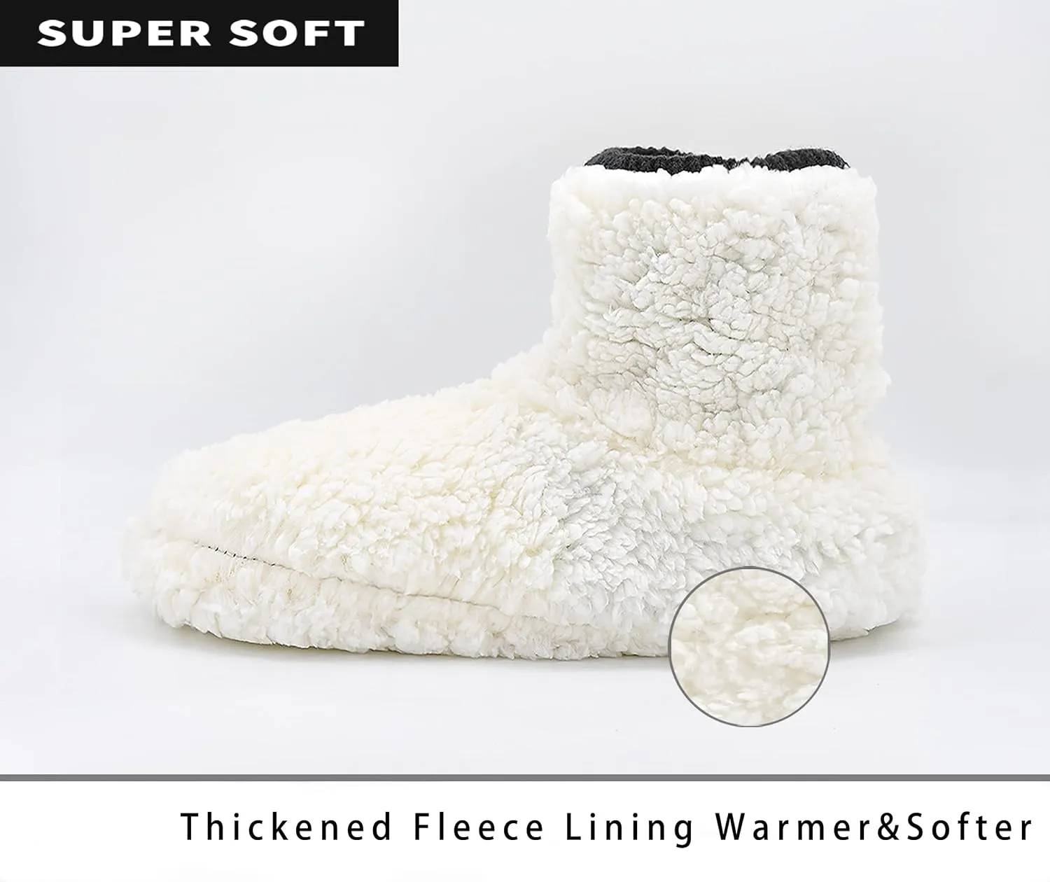 Panda Bros Slipper Socks Soft Cozy Thick House Indoor Boot Sock Shoes with Anti-Skid Bottom Soles for Men's
