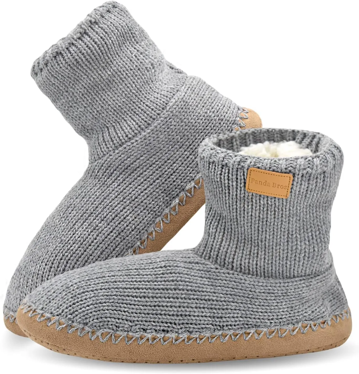 Panda Bros Slipper Socks Soft Cozy Thick House Indoor Boot Sock Shoes with Anti-Skid Bottom Soles for Men's