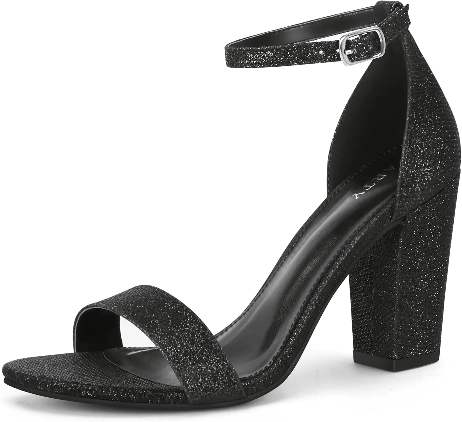 PARTY Women's Chunky Heels Open Toe Ankle Strap 3 inch Heeled Sandals
