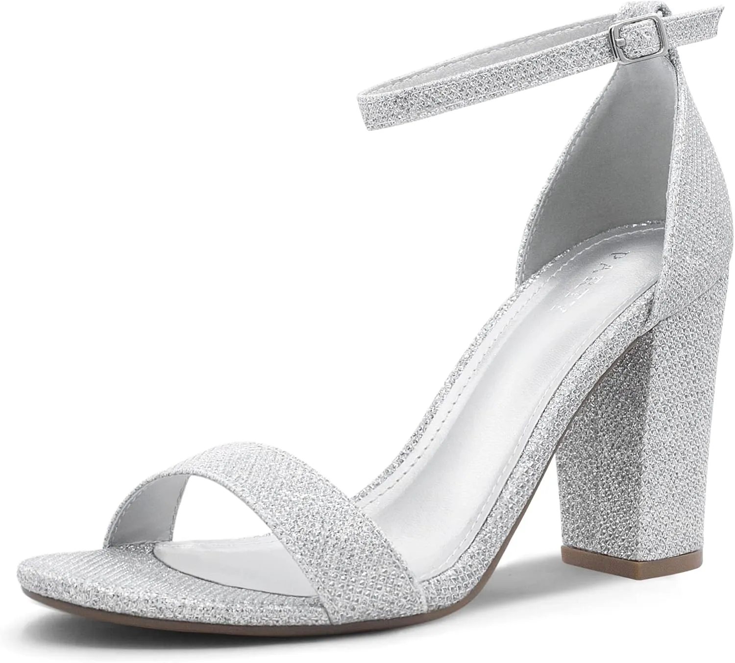 PARTY Women's Chunky Heels Open Toe Ankle Strap 3 inch Heeled Sandals