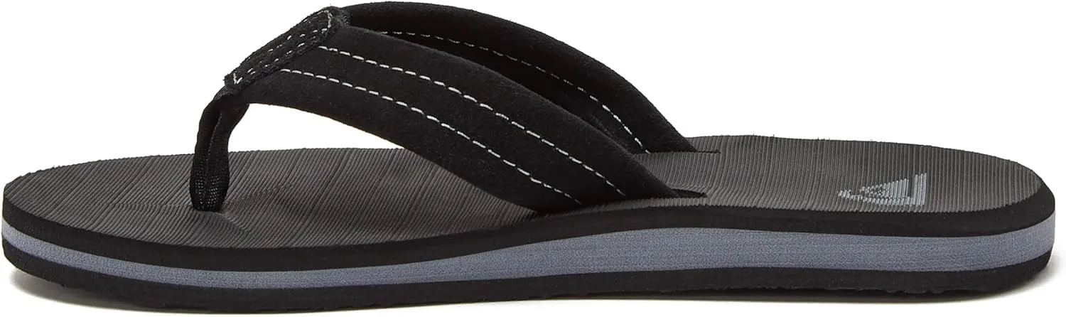Quiksilver Boy's Carver Suede Fixed Strap Kids Flip Flop Youth Sandal