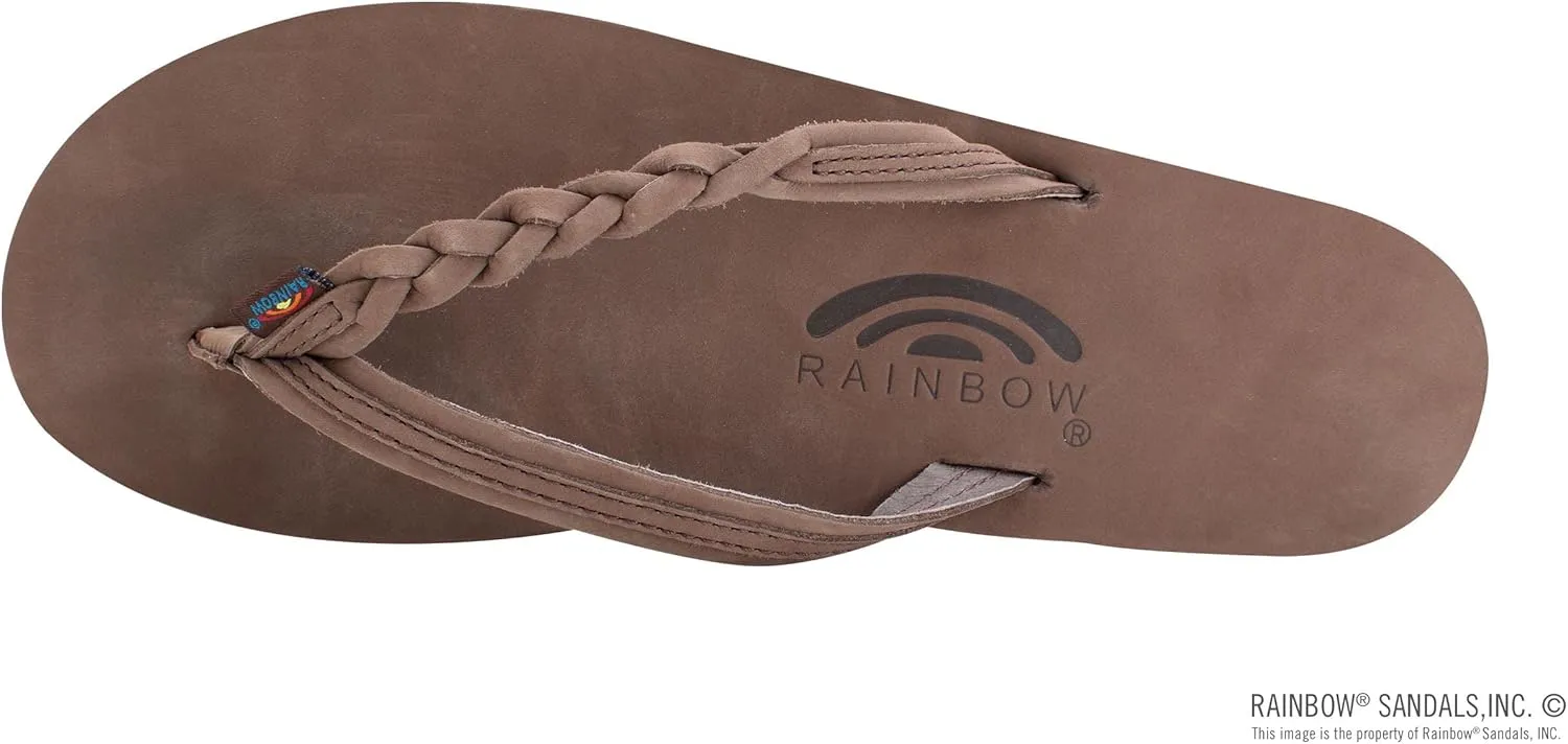 Rainbow Sandals Women’s Flirty Braidy Premier Leather w/Single Braided Strap