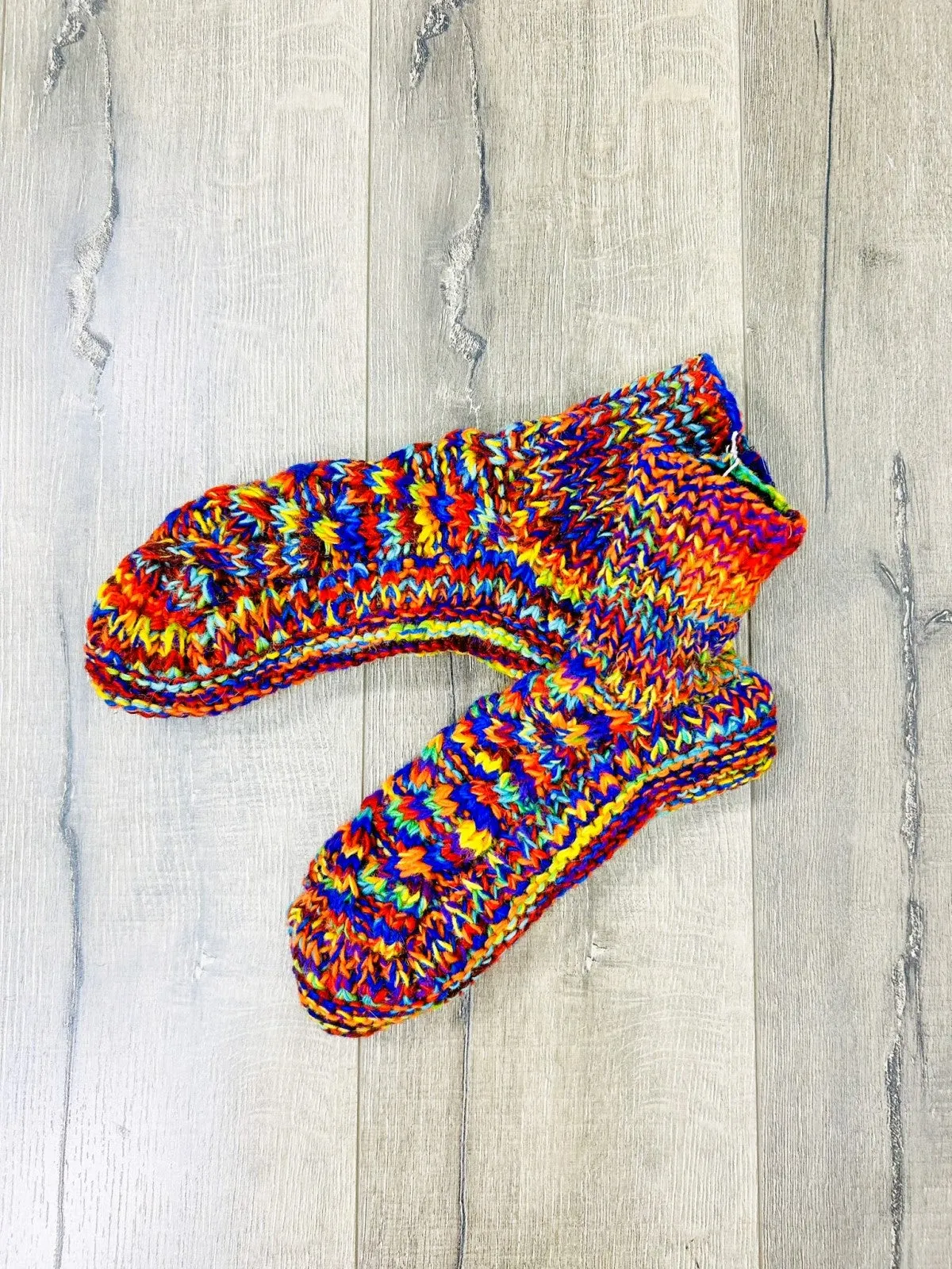 Rainbow Short Slipper Wool Socks