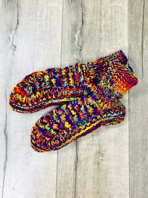 Rainbow Short Slipper Wool Socks