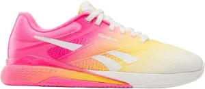 Reebok Women's Nano X5 Legacy Sneaker, Chalk/Atomic Pink/Golden Haze, 6.5