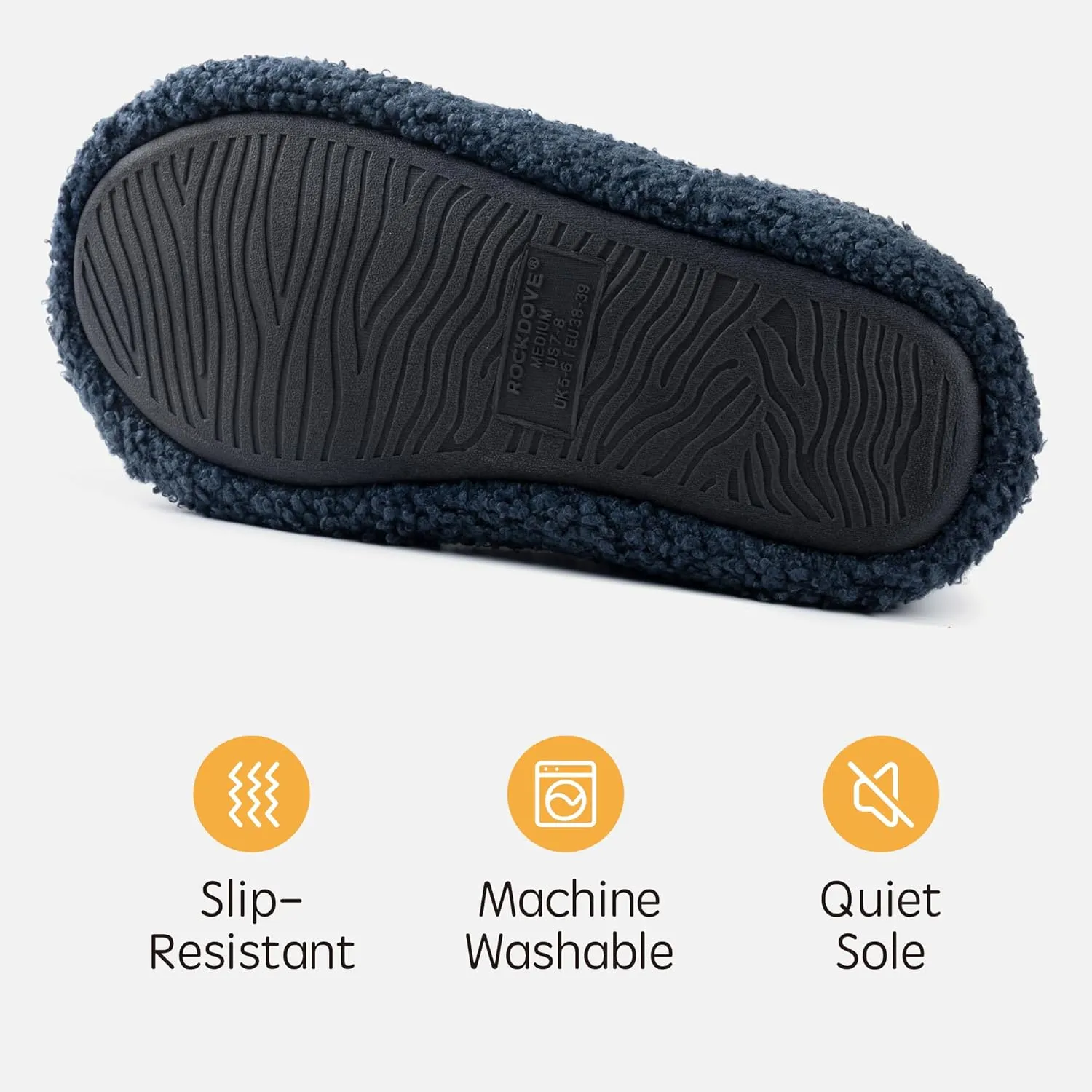 RockDove Women's Teddy Fleece Closed Back Indoor Slipper
