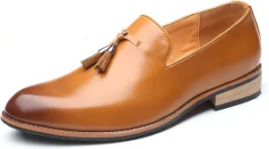 Santimon Mens Loafers Tassel Fringe Penny Loafers Casual Slip On Driving Wedding Prom Shoes Moccasins