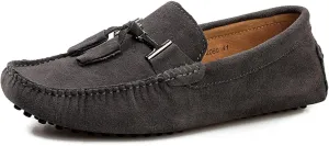 Santimon Mens-Moccasins Penny-Loafers Slip-On Casual Dress-Shoe Suede Tassels Boat Driving-Shoes