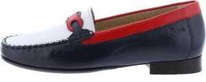 Sioux Women's Moccasin Loafer, Blu Snow Red, 9