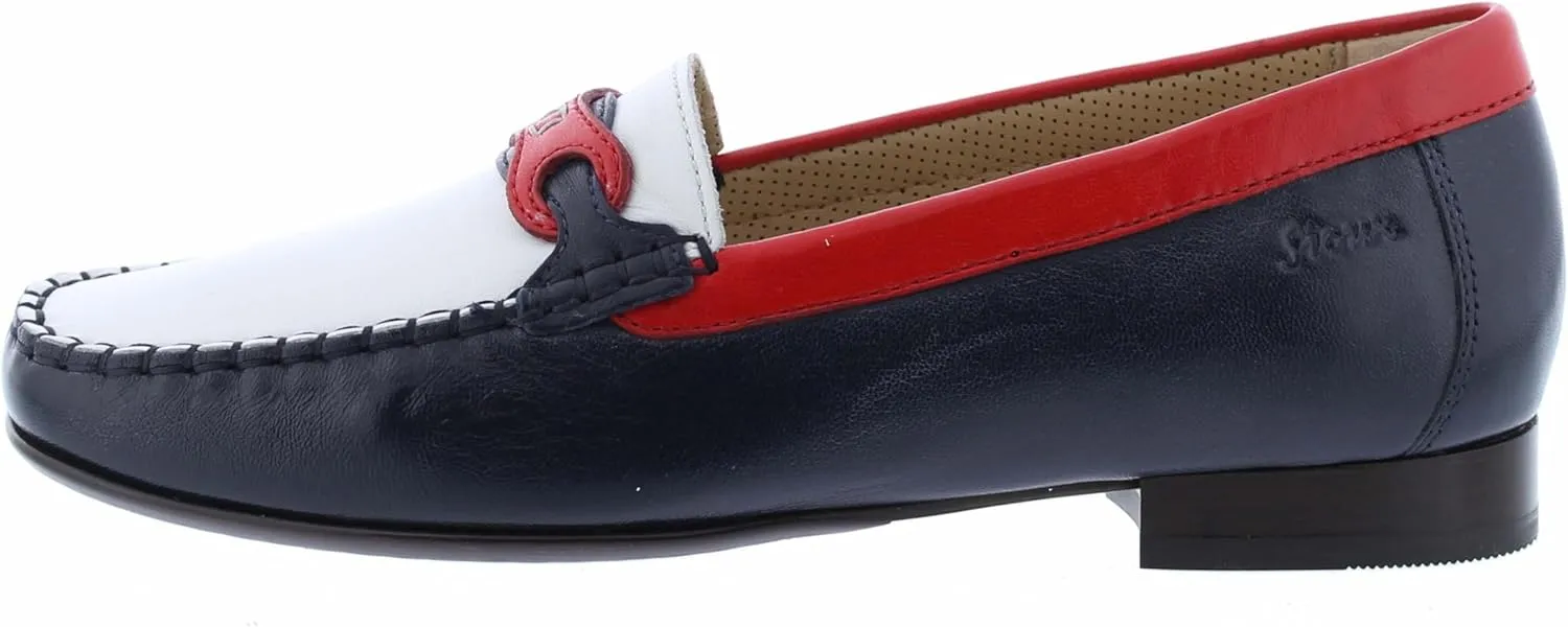Sioux Women's Moccasin Loafer, Blu Snow Red, 9