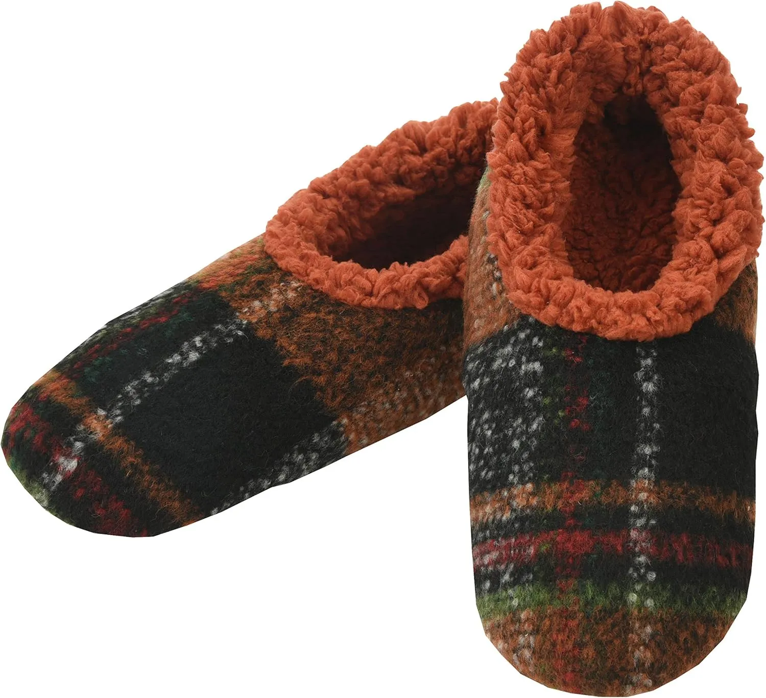 Snoozies Mens Slippers Indoor Plaid, Cord, or Camo, Sherpa Fleece-Lined Slippers Socks Non-Skid, Mens House Shoes, Male Gifts