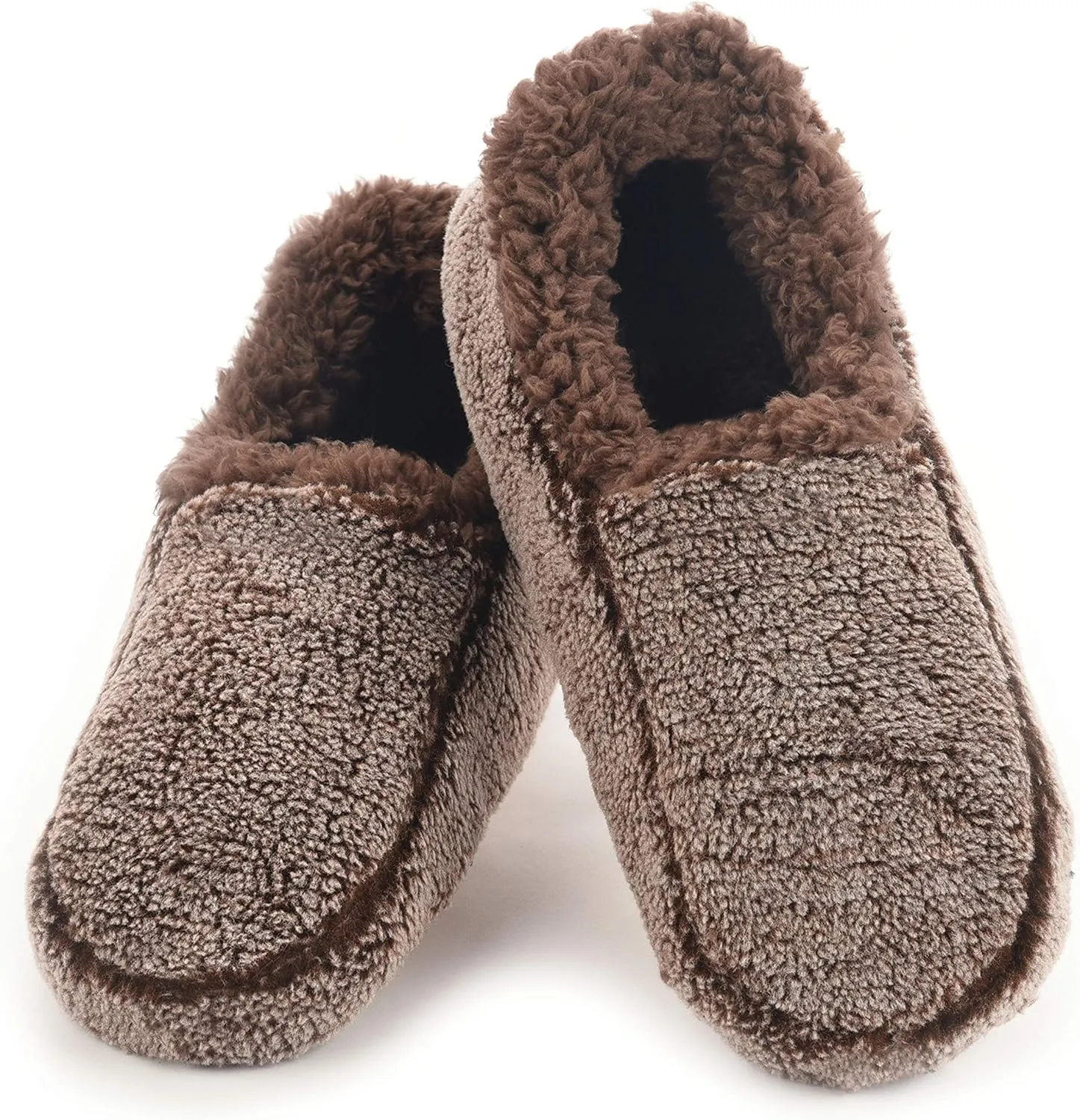 Snoozies Mens Two Tone Fleece Lined Slippers - Comfortable Slippers for Men - Two Tones