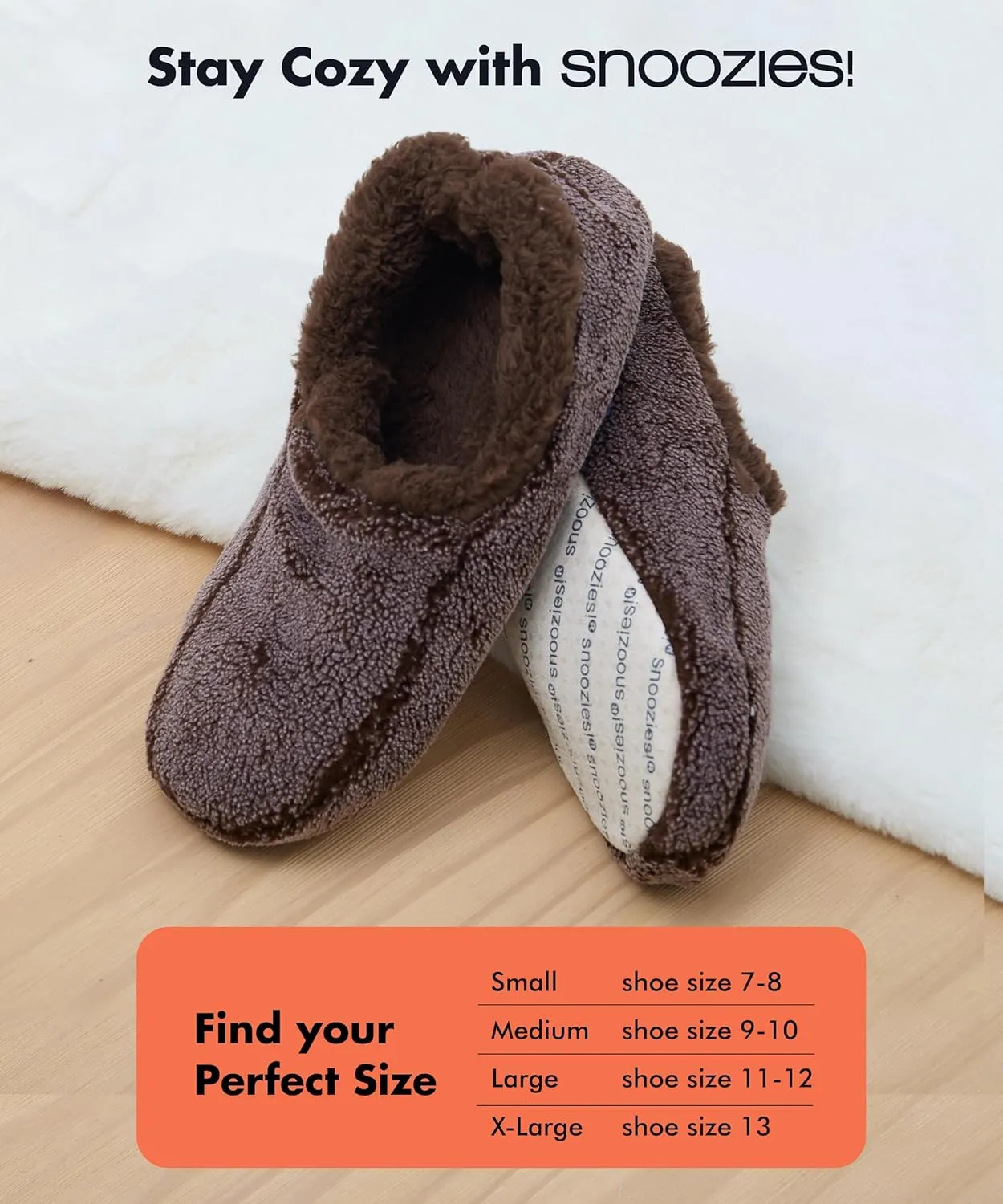 Snoozies Mens Two Tone Fleece Lined Slippers - Comfortable Slippers for Men - Two Tones