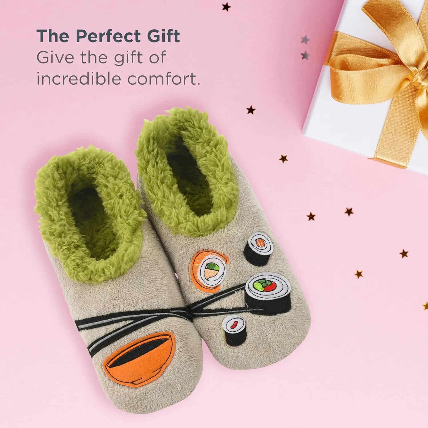 Snoozies Pairable Slipper Socks - Funny House Slippers for Women, Non-Slip Fuzzy Slipper Socks