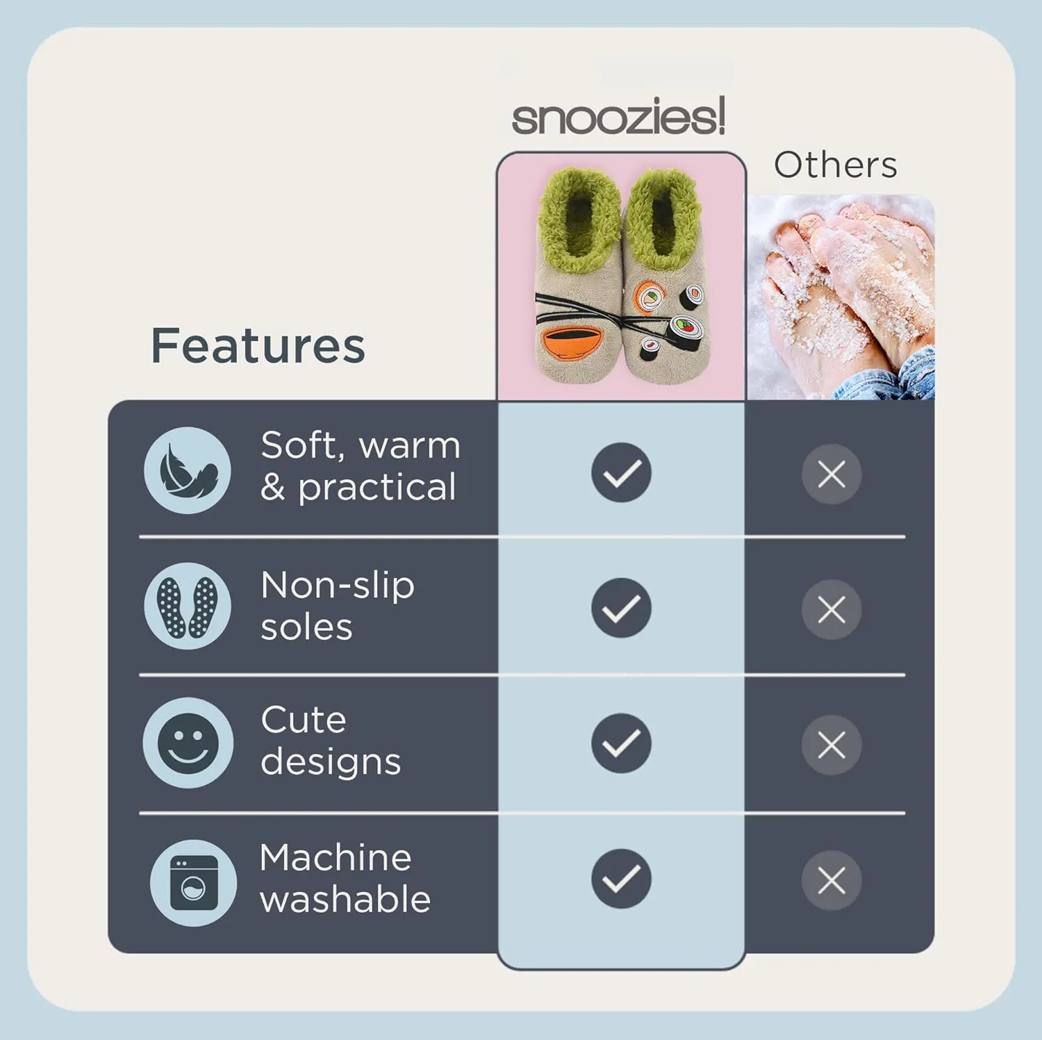 Snoozies Pairable Slipper Socks - Funny House Slippers for Women, Non-Slip Fuzzy Slipper Socks