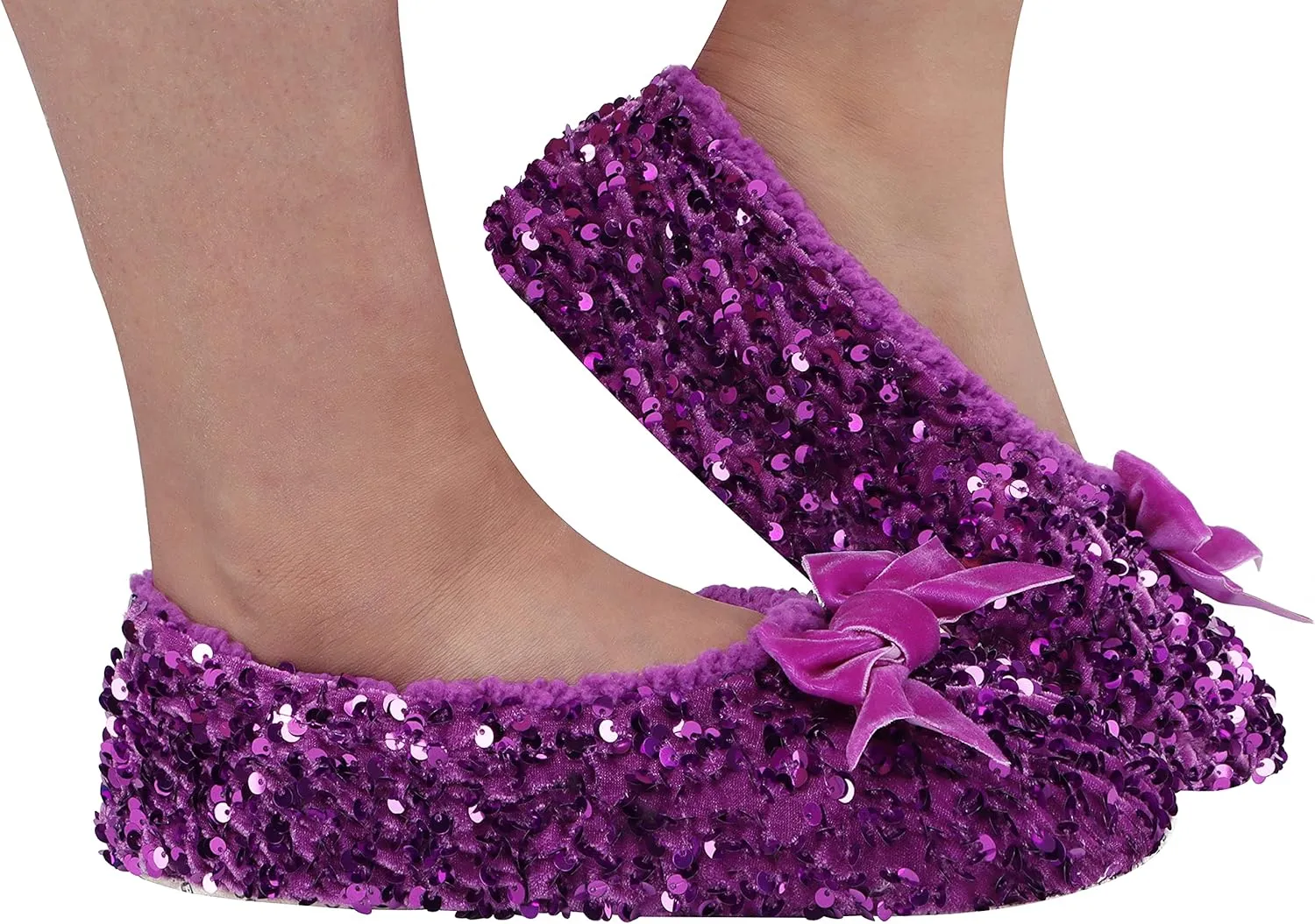 Snoozies Womens Glamour Bling Ballerina