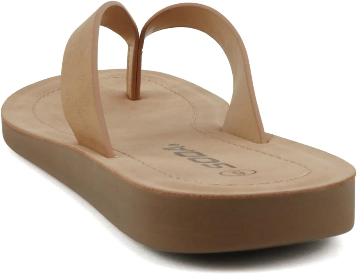 Soda Shoes Women Flip Flops Basic Plain Slippers Thongs Sandals Strap Casual Beach Ella-S