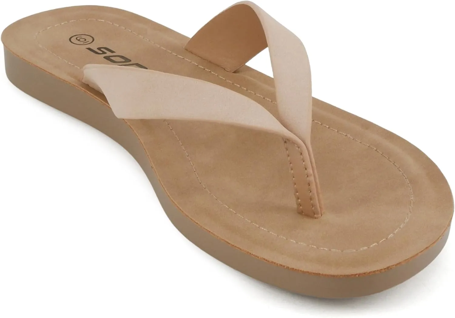 Soda Shoes Women Flip Flops Basic Plain Slippers Thongs Sandals Strap Casual Beach Ella-S