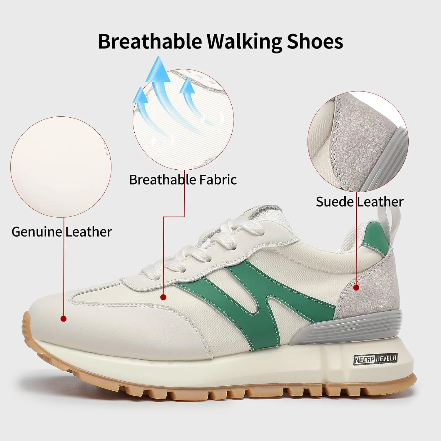 somiliss Sneakers for Women Genuine Leather Suede Patchwork Casual Lace Up Non-Slip Walking Shoes Comfortable Tennis Running Shoes Womens Fashion Sneakers