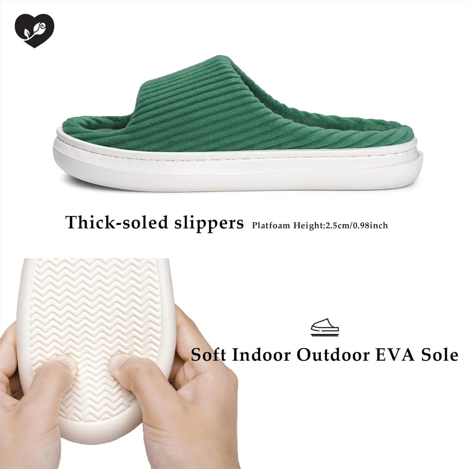 SOULROSE Summer House Memory Foam Slippers Comfy Spa Bedroom Slides Women Cloud Lightweight Waffle Cozy Open Toe Indoor Outdoor Platform Shoes