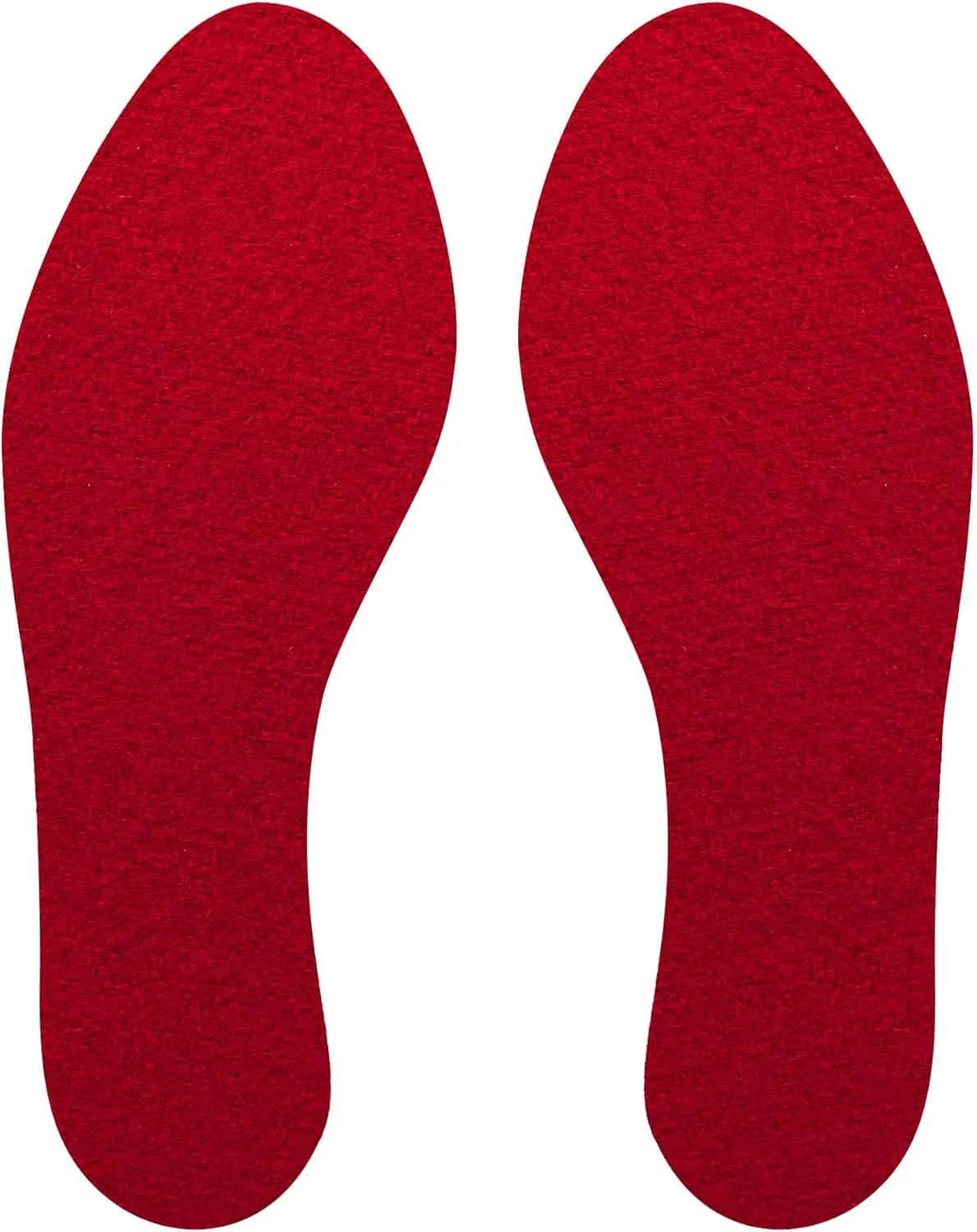 Soxsols Wool Flat Shoe Insert for Sandals & Sockless Shoes, Comfortable Shoe Insoles with Sweat-Absorbent Natural Fiber & Non-Slip Silicone Grip, Narrow-Cut Shoe Inserts for Women, Red, Size 38