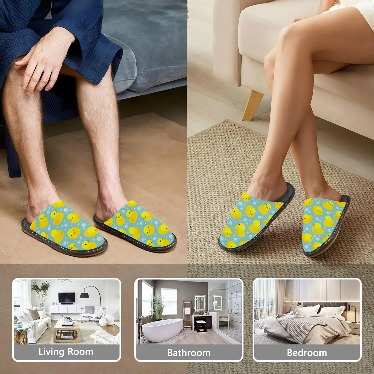 Spa Slippers Indoor House Fuzzy Slippers Soft Memory Foam Non-Slip Home Slipper Winter Shoes For Bedroom Hotel Travel 4-11