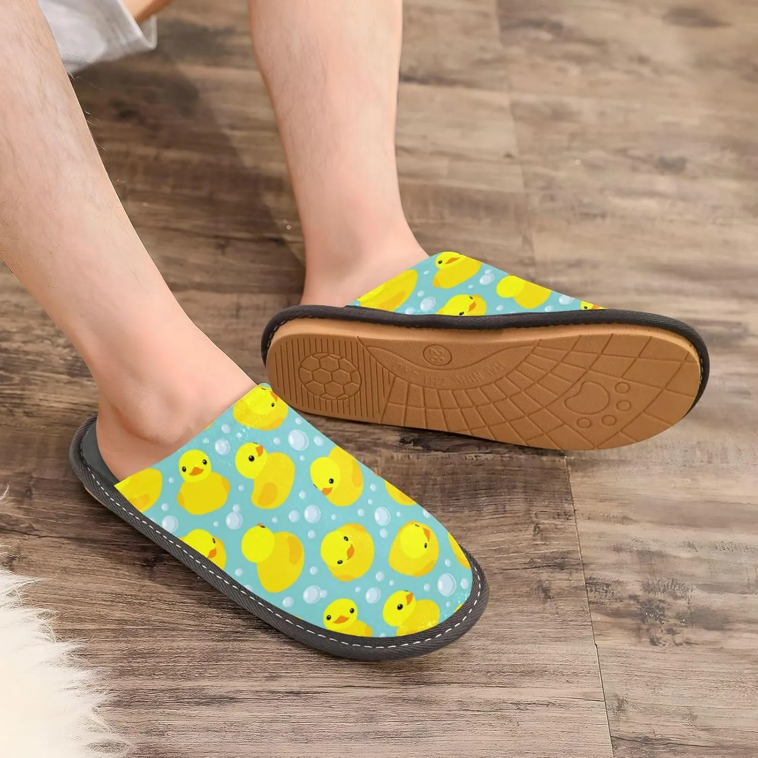 Spa Slippers Indoor House Fuzzy Slippers Soft Memory Foam Non-Slip Home Slipper Winter Shoes For Bedroom Hotel Travel 4-11