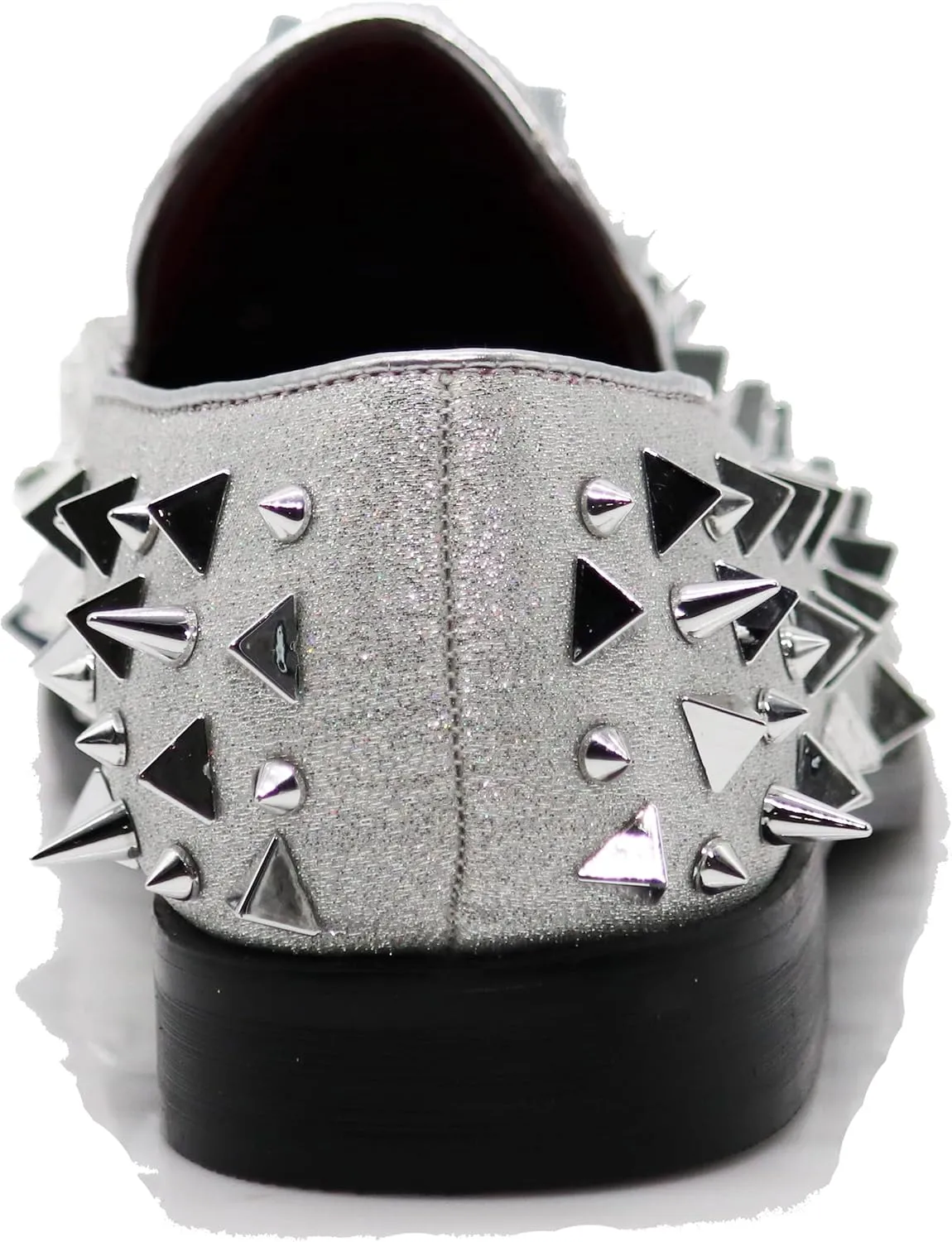 SPK16 Men's Vintage Spike Dress Loafers Slip On Fashion Shoes Classic Tuxedo Dress Shoes