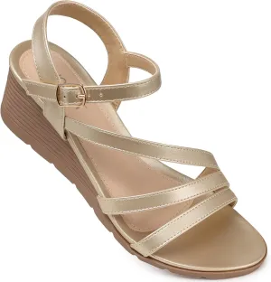 SWQZVT Wedge Sandals Women Dressy: Summer Low Wedges Comfort Sandal - Comfortable Strappy Casual Womens Sandals