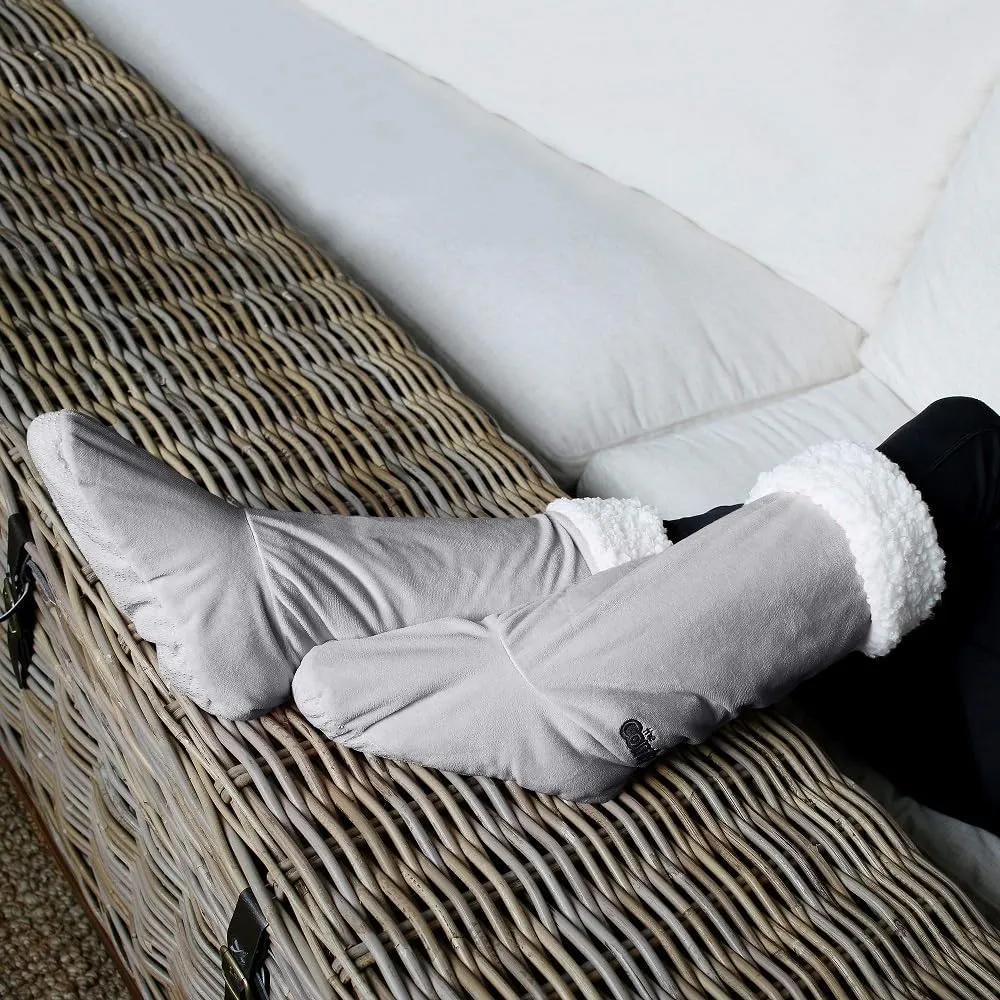 THE COMFY For Your Feet – Soft Sherpa-Lined Slipper Socks As Seen On Shark Tank, Double Layered Non-Skid Sock With Grippers
