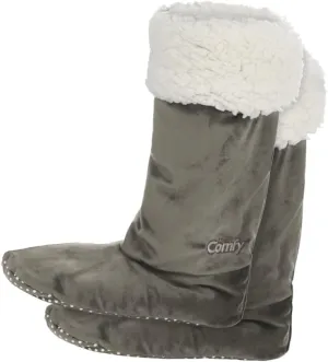 THE COMFY For Your Feet – Soft Sherpa-Lined Slipper Socks As Seen On Shark Tank, Double Layered Non-Skid Sock With Grippers