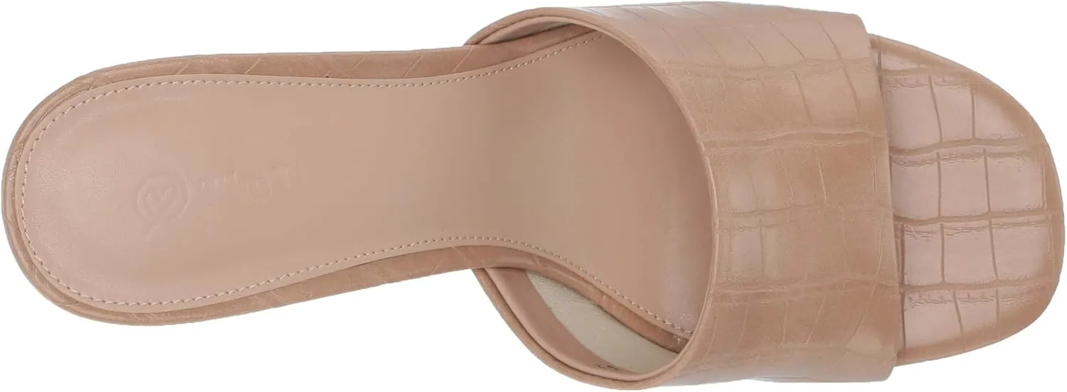 The Drop Women's Pattie High Block-Heeled Mule Sandal