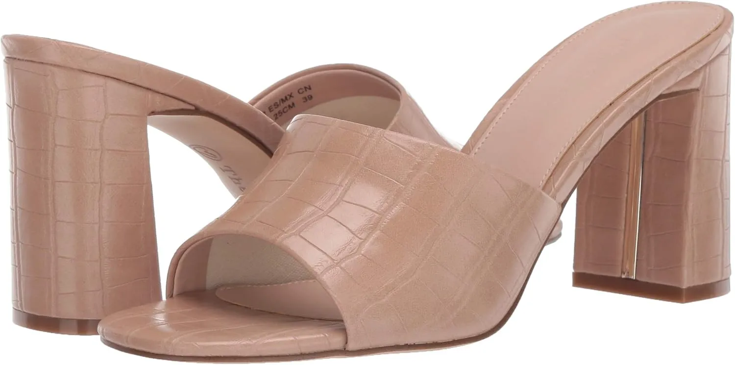 The Drop Women's Pattie High Block-Heeled Mule Sandal