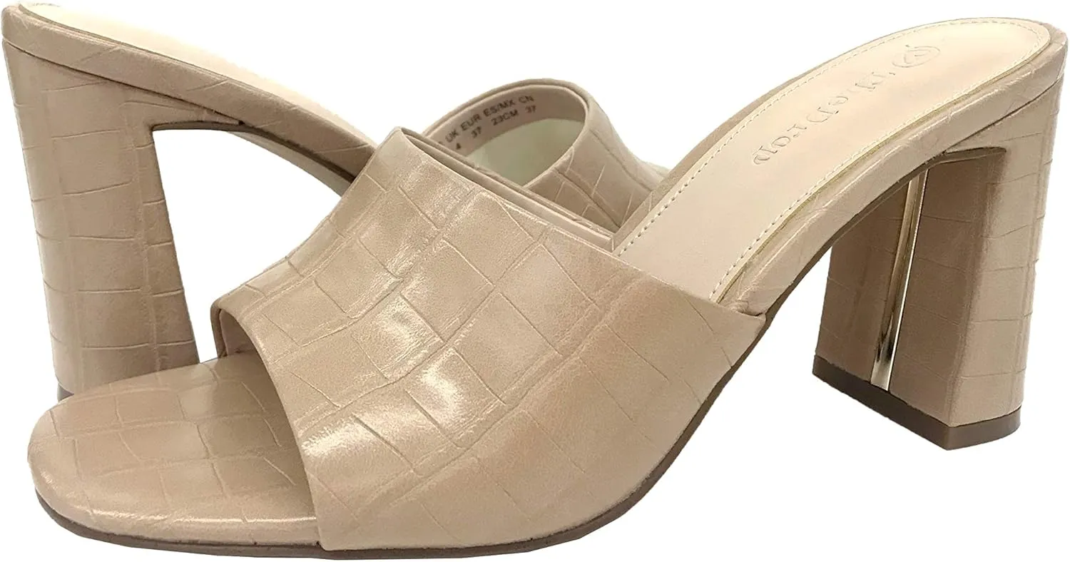 The Drop Women's Pattie High Block-Heeled Mule Sandal