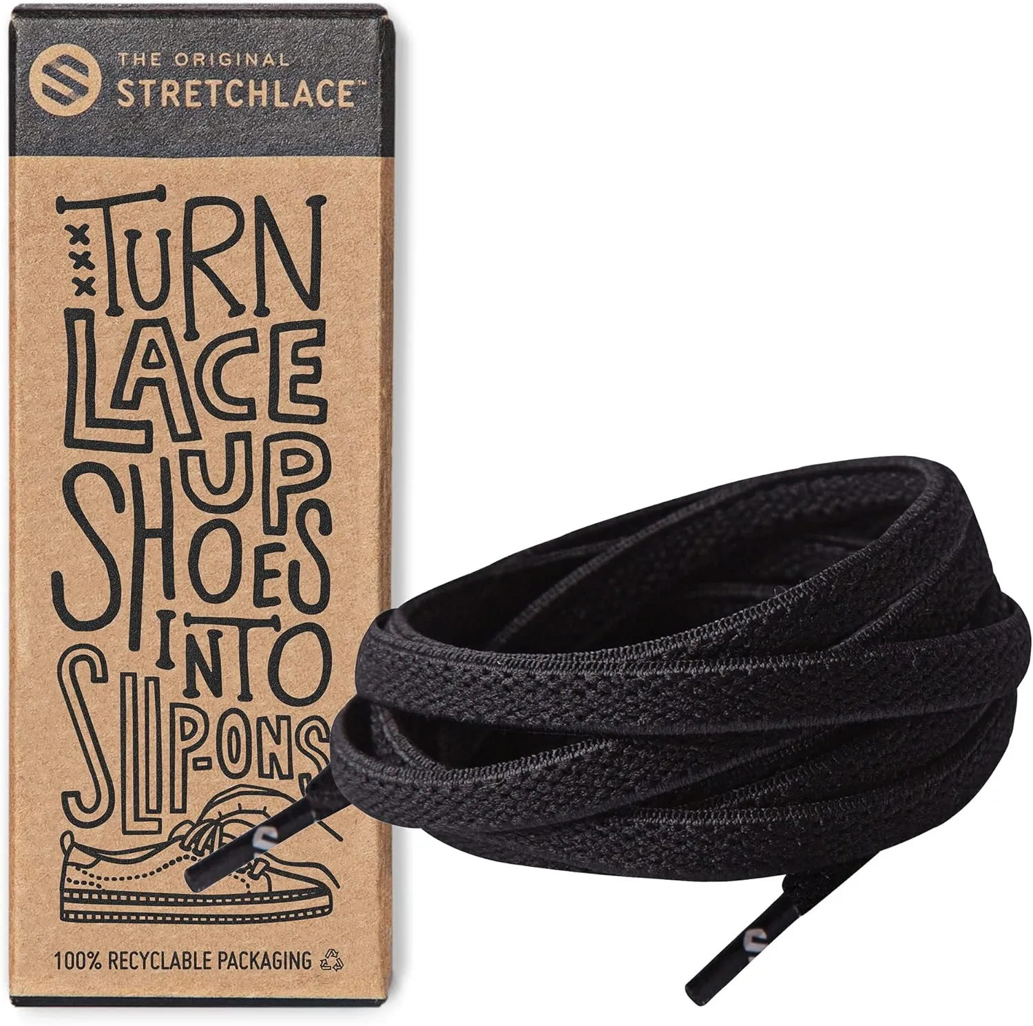 THE ORIGINAL STRETCHLACE | Elastic Shoe Laces | As Seen on Shark Tank | Flat Stretch Shoelaces