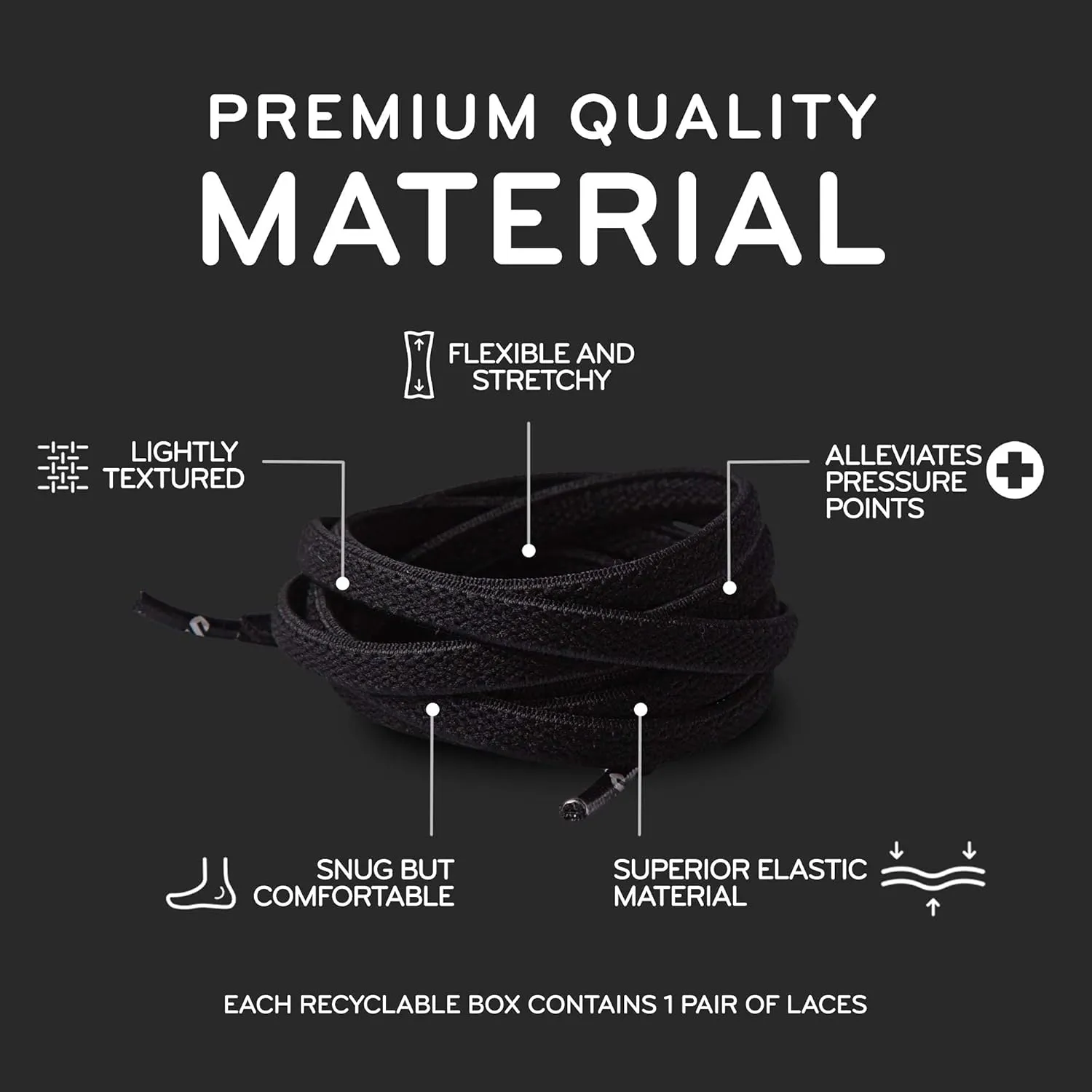 THE ORIGINAL STRETCHLACE | Elastic Shoe Laces | As Seen on Shark Tank | Flat Stretch Shoelaces