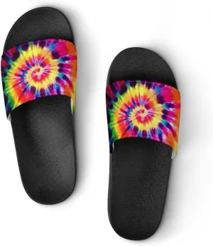 Tie Dye Colorful Slippers Man Womans Slides Shoes Sandals Slip On Flip Flops for Outdoor Beach Home Indoor