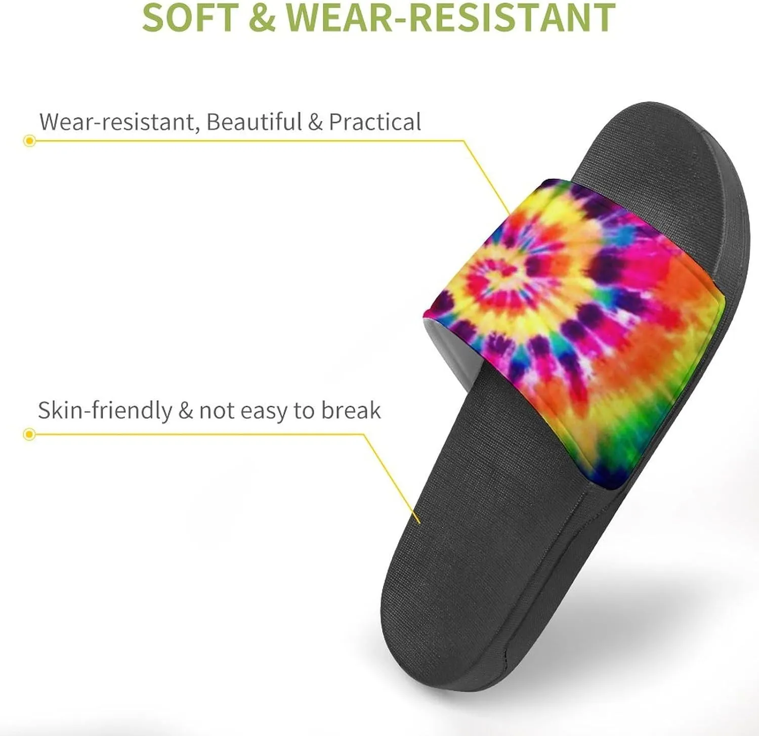 Tie Dye Colorful Slippers Man Womans Slides Shoes Sandals Slip On Flip Flops for Outdoor Beach Home Indoor