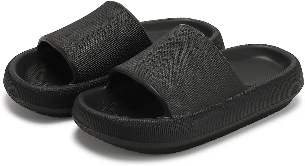 TOBVZOO Cloud Slippers for Women and Men, Cloud Slides Soft Thick Sole, Non Slip Bathroom Pillow Slippers Sandals