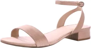 TruFox Open Toe Ankle Strap Low Block Heel Dressy Sandal